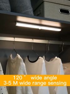 Anymore Rechargeable LED Motion Sensor Night Light LED Light Closet Lamp Kitchen Bedroom Detector Cabinet Staircase