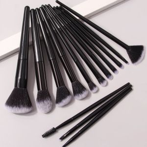 14-piece makeup brush seteyeshadow brushcontouring brushmascara brushsoft bristle portable design professional makeup tool