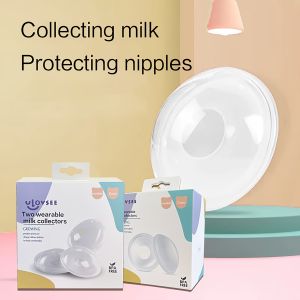 2-Pack Wearable Breast Milk Collection Pads Portable Reusable Milk Collectors Convenient Simple Milk Catcher for Nursing Mothers