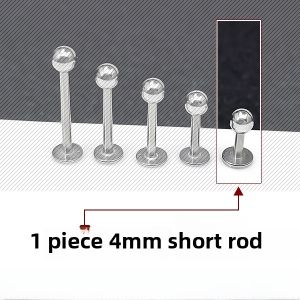 Titanium Steel Flat Bottom Screw Earrings Thick Needle Allergy Free Sleep Wearable for Women And Men Couple Jewelry
