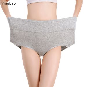 Yingbao 40-80Kg Womens Cotton Đồ Lót eo cao Tóm Tắt ôm bụng Phụ Nữ Thoáng Khí Comfort Căng Quần Lót quần lót ngoại cỡ