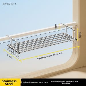 BIREN | Windproof Balcony Clothes Drying Rack Aluminum