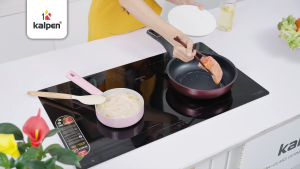 Bếp từ đôi Kalpen IK6 4000W kính viền nhôm hàng chính hãng