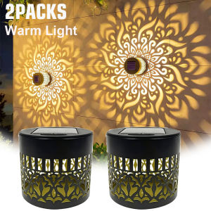Solar-Powered Datura Lantern Light Wall Lamp Outdoor Garden Patio Walkway Decorations 1Pcs/2Pack Lighting for Garden Decor