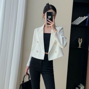 SHUFU 2627 Ready Stock chiffon blazers for women formal korean style long sleeve plus size plain lapel tops