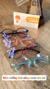 Kính Chống Ánh Sáng Xanh Aoron Chống Cận Thị Cho Bé Mắt Kính Cho Bé Trai Bé Gái 4-13 Tuổi Gọng Silicone Dẻo Mềm An Toàn Tuyệt Đối Cho Bé - AK069