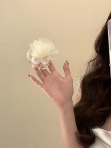 Mesh Flower Hair Pin 🎀 儿童仿真网纱花朵发夹 Klip Rambut Kanak-Kanak Bunga Mesh Gaya Puteri Comel Perempuan Hair Clip Girl Princess Cute Fashion