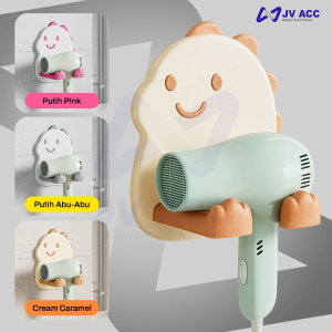 NANVAN NVN-AKSW05 RAK TEMPEL DINDING PENGERING RAMBUT & DUDUKAN HP BENTUK DINOSAURUS - TANPA PAKUANTI JATUHMULTIFUNGSI & LUCU