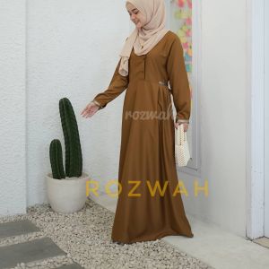 Gamis PEMDA/ ASN/ PDH/ Dinas toyobo Khaki variasi List pita Arab