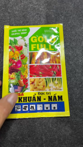 GOLDFULL 500WP 15gr - Lá Vàng Thối Lá Thối Nhũn Héo Xanh Thối Rễ Thối Củ Gừng Thối Củ Tỏi Củ Hành Củ Kiệu Củ Khoai Củ Sắn Củ Ấu - 1 Gói Pha 25 Lít Nước