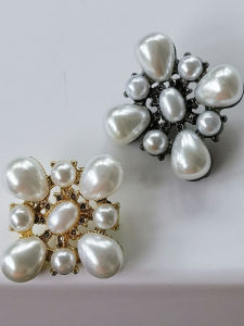 Nút Ngọc Trai Trắng DIY Nút Thêu Tay Nút Áo Sơ Mi Nút Vá Váy Áo Khoác Nút Trang Trí Nút Thời Trang Nút Trang Trí