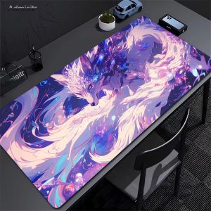 VIKAMA Con Cáo Chín Đuôi Lớn Gaming Mousepad Hồng Sakura Phương Đông Giả Tưởng Chống Trơn Trượt Để Bàn Cho Bàn Phím Trang Trí Phong Cách Hiện Đại