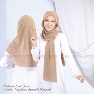 Hijab Pashmina Instan oval inner Babydoll 3in1