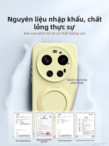 GGUU | Ốp Lưng Điện Thoại Silicone Độc Đáo Màu Vàng có Dây Đeo