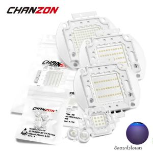 High Power UV สีม่วง LED ชิป 365nm 370nm 375nm 385nm 395nm 400nm 405nm 425nm COB ไฟอัลตราไวโอเลต 3W 5W 10W 20W 30W 50W 100W