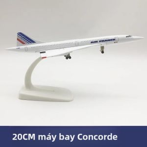 20CM Concorde Air Pháp Hợp Kim Diecast Mô Hình Máy Bay Kim Loại Đồ Chơi Máy Bay Trang Trí Nhà Thu Nhỏ Sưu Tập Cho Độ Tuổi 14 +