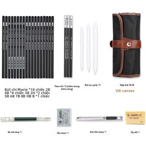 Bộ Bút Chì Phác Thảo Chuyên Nghiệp 29 Món Kèm Túi Đựng Di Động Bộ Dụng Cụ Vẽ Du Lịch Dành Cho Nghệ Sĩ Sinh Viên Đồ Dùng Mỹ Thuật
