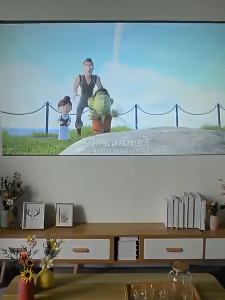 จอโปรเจคเตอร์ 84/100นิ้ว ภาพคมชัด จอรับภาพ 4K แบบตั้งพื้น แขวนผนัง พกพาสะดวก เคลื่อนย้ายง่าย Projector Screen ไม่รวมขาตั้ง