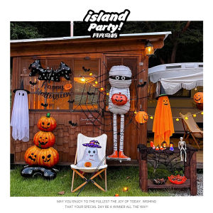 New 2025 Large Size Halloween Mummy Balloons Decorations Cartoon Themed Classroom Props Childrens Costume Accessories