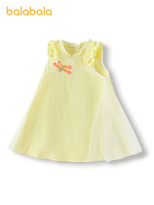 Balabala ชุดเดรสเด็กผู้หญิงชุดเดรสสำหรับเด็กชุดเจ้าหญิงสำหรับทารก2025ใหม่ฤดูร้อนสไตล์ดั้งเดิมประณีตและหวาน