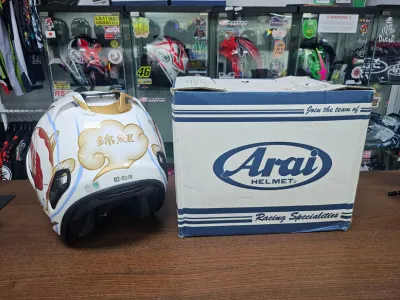 Vz Ram Nishikigoi White motorcycle helmet