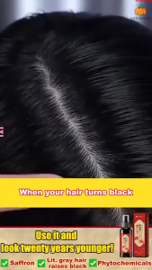 【Buy 1 Take 1】White-to-black Saffron Hair Blackening Spray Original Polygonum Multiflorum Cover Grey Hair Promote Hair Growth Hair Blackening Essence Spray 100ml