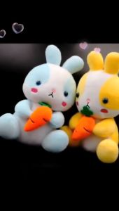 Gấu bông thỏ ôm củ cà rốt má hồng cute (30cm) vải miniso siêu mịn êm ái hàng cao cấp loại 1 an toàn cho người sử dụng