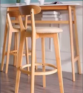 PD-ทันสมัยโต๊ะบาร์เล็ก ๆ บ้านไม้จริงสูงรอบโต๊ะห้องนั่งเล่นคาเฟ่นอร์ดิกโต๊ะบาร์และเก้าอี้รวมกัน