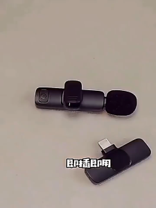 Wireless Lavalier Microphone Mobile K9 Wireless Microphone for Phone Video Recoding Interview Live Vlog Video Phone Live Recording Noise Reduction Microphone无线领夹麦克风