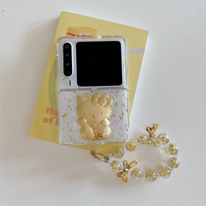 Gold Foil Cat Attracting Huawei PuraX Phone Case Foldable Screen Transparent Drip Glue Anti-Fall New Form Wide Fold PuraX Flip Cover