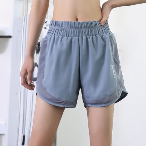 High-Waist Sport Shorts Women Loose Quick-Dry Running Fitness Yoga Pants Anti-Light Summer Dance Yoga Pants with Lining