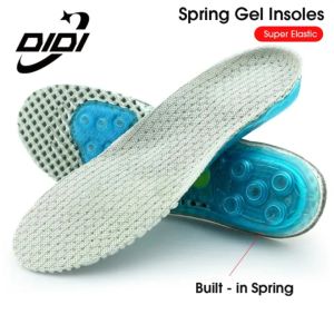 DIDI 1Pair Spring Sport Insoles Arch Support Insoles สําหรับรองเท้า Sole Elastic Shock Absorbing Running Insoles Flat Feet Plantar Fasciitis Orthotic Insoles