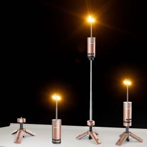 Outdoor Camping LED Telescopic ไฟฉายขาตั้งกล้องถั่วมัลติฟังก์ชั่นแบบชาร์จไฟได้ไฟฉายแบบพับเก็บได้โคมไฟตั้งโต๊ะ