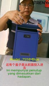 TRENY Japan Kampung Mail Box Post Letter Box/ Password Iron mailbox/ Besi Plastik/ Letterbox Mail Box / Wall Mount Mail Box with Keys Lock Outdoor