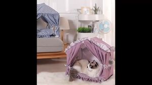 Exquisite Mini Tent House Bed with Drapes Pet