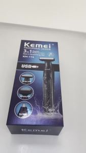 Kemei | Máy Cạo Râu Điện 3 Trong 1 Kemei Dành Cho Nam Máy Tỉa Râu Máy Tỉa Lông Mũi Và Tai Máy Cạo Râu Không Dây Dùng Cho Gia Đình Và Du Lịch