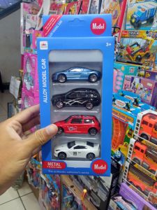 Diecast mobil mini 1 set isi 4 mobil bahan metal alloy murah