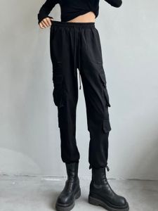 Quần Dài Thể Thao American Ice Silk Cạp Cao Cho Nữ Mùa Xuân Thu Mới Về Quần Dài Thể Thao Thường Ngày Ôm Sát Quần Áo Bảo Hộ Lao Động