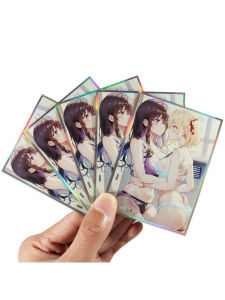 Rilix Laser Printed Flash Card Holder Anime Surrounding 60 Pieces PTCG Protective Cover Card Holder Gaming Accessories
