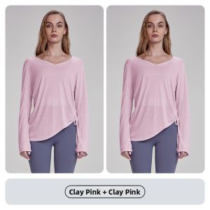 Miiow | Catwoman Summer Womens Sport Long Sleeve Loose Meat Covering Drawstring Waist Slimming Lightweight Breathable Yoga Top