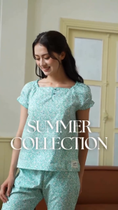 Bộ lửng Cổ vuông tay bồng mặc nhà JUBBIE - 32568