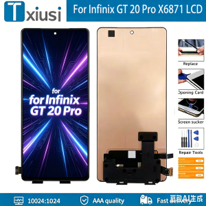 Genuine AMOLED For Infinix GT 20 Pro X6871 LCD Display Screen+Touch Panel Digitizer For INFINIX GT20 Pro Display Replacement