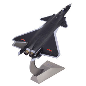 J20 Fighter Jet Model Alloy Simulation Zhuhai Air Show Commemorative Landing Gear Retractable Display Piece for Collectors