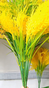 Combo 5-10 Cây Lúa nhân tạo màu vàng & xanh vàng dài 40cm & 80cm trang trí