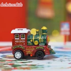 Đồ chơi Giáng sinhNoel lắp ráp đường ray tàu hỏa với 26 chi tiết(Tự chay theo rảnh thiết bị chạy bằng Pin)