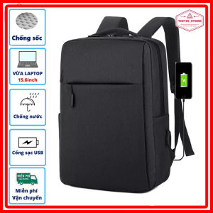 [Loại dày có lớp mút xốp] Balo Laptop Nam Nữ Cao Cấp Thời Trang Hàn Quốc - Ba Lô Máy Tính Nhiều Ngăn Chống Sốc Chống Gù Cổng USB