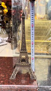 Tháp eiffel - Paris bằng đồng để bàn decor cao 38cm rộng đế 15cm nặng khoảng 0.8kg