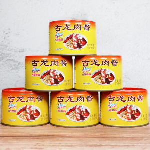 Gulong Food Mushroom Meat Sauce 180G * 6 Canned Xiamen Canned Bibimbap Sauce Super Long-Term Reserve Food