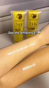 SY Glow 24K Gold Luminous Brightening Whitening Body Lotion SPF 75 Moisturizing Sun Protection Lotion for Daily Skincare 250ml