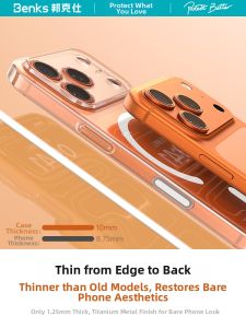 Benks | Magnetic Full Transparent Ultra-thin Breathable Heat Dissipation Anti-drop Protective Case for iPhone